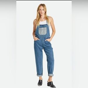 Brixton Christina Costa Crop Overall Denim sz XS